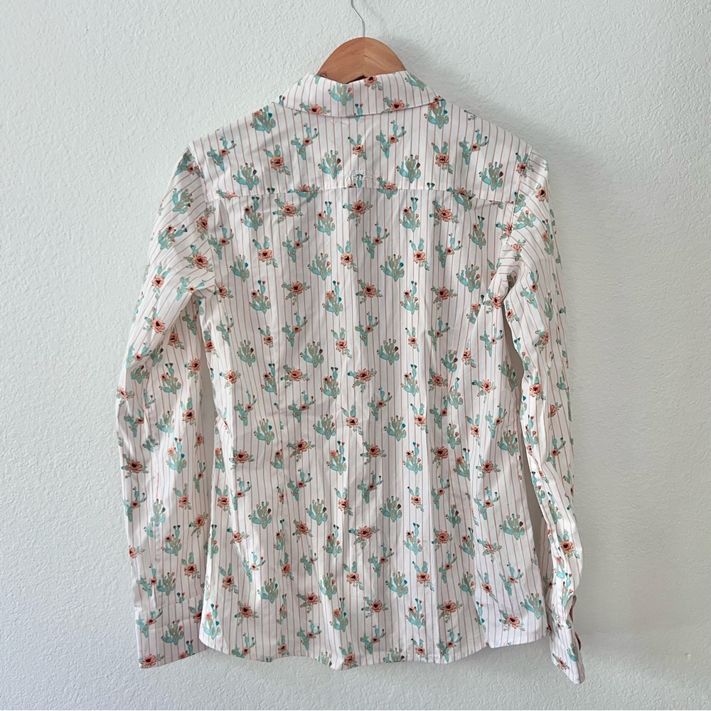Ariat Cactus Blossom Kirby Stretch Long Sleeve Button Down Shirt Sz M - Picture 7 of 7